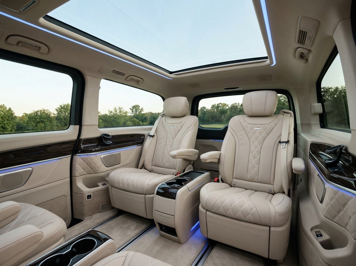 Premium leather interior Mercedes V-Class — Cedars Mobility